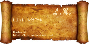 Lini Márk névjegykártya